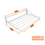 Varal Articulado 87x33cm 6 Varetas Branco