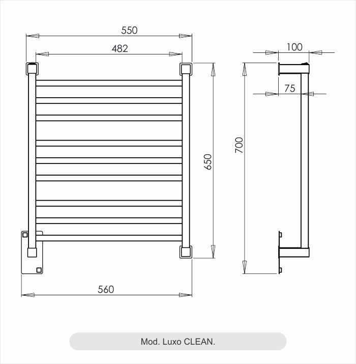 Toalheiro Térmico Luxo Clean Inox Aquece
